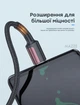 Кабель шнур Type-C на Type-C 100W 5A 3м KUULAA швидкої зарядки Power Delivery PD 3.0 QC 4.0 зарядний провід тайп сі для ноутбука MacBook смартфона телефону планшета довгий 3 метри міцний в нейлоновому обплетенні передачі даних - зображення 5
