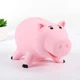 Копилка свинка ярко розовая (пластиковая) Piggly bank без коробки - изображение 2
