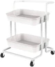 Этажерка на колесах Stenson "Comfort" 2 яруса, 43×36×48 см, белая (WW01356-W) - изображение 2