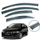 Дефлекторы окон (ветровики) DEFL для Mitsubishi Lancer 10 2007+ с хром полоской накладные 4 шт. - изображение 1