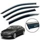 Дефлекторы окон (ветровики) DEFL для Skoda Superb III 2015+ с хром полоской накладные 4 шт. - изображение 1