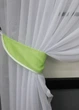 Кухонный комплект VR-Textil № 062к шторка с ламбрекеном светло-салатовый с белым 150х170 см (52-0857) - изображение 3