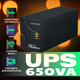 ИБП для ПК 3 розетки True Tech UPS 650VA Источник бесперебойного питания бесперебойник - изображение 1
