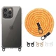 Чохол Apple iPhone 14 Pro Max (6.7") Epic TPU Transparent Straps Orange/White - зображення 1