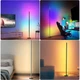 Підлогова кутова LED лампа RGB SAL-005B 120cm Bluetooth USB з додатком Чорний - зображення 3
