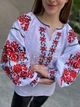 Вишукана жіноча вишиванка біла "Стефанія" квіткова блузка у стилі бохо 12608-46 (М) - зображення 2