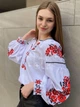 Вишукана жіноча вишиванка біла "Стефанія" квіткова блузка у стилі бохо 12608-46 (М) - зображення 5