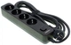 Подовжувач мережі VIDEX ONCORD з/з 4п 3м (3x1.5мм) з кнопкою Black VF-PD43G-B - зображення 1