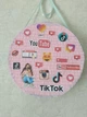 Піньята "Likee, Tik Tok, YouTube" ніжно-рожевого/бірюза 38*38*10 + палиця - изображение 6