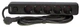 Подовжувач мережі VIDEX ONCORD з/з 5п 3м (3x1.5мм) з кнопкою Black VF-PD53G-B - зображення 1