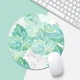 Ігрова кругла поверхня / килимок для комп'ютерної миші Leaves нековзний, 20х20 см, зелений (87205708) - зображення 1