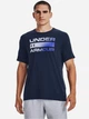 Футболка длинная мужская Under Armour Ua Team ISSue Wordmark SS 1329582-408 L Синяя с принтом (192007665976) - изображение 1