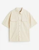 Сорочка H&M ДМ008645 (10949887) колір бежевий 164 - изображение 1