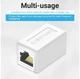 З'єднувач кручений пари патч-корду RJ45 Vention Keystone Jack Coupler (Cat.6, 1шт/уп, FTP). White - зображення 3