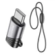 Адаптер перехідник Type-C на Lighting Borofone charging and data adapter (USB 2.0, 480 Mбіт/с, 3A). Gray - зображення 3