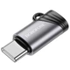 Адаптер перехідник Type-C на Lighting Borofone charging and data adapter (USB 2.0, 480 Mбіт/с, 3A). Gray - зображення 5