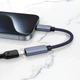 Адаптер перехідник Type-C на Lighting HOCO charging and data adapter (0,15m, USB 2.0, 480 Mбіт/с, 3A). Gray - зображення 2