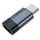 Адаптер перехідник Type-C на Lighting HOCO charging and data adapter (USB 2.0, 480 Mбіт/с, 3A). Gray - зображення 6