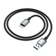 Кабель USB-A на USB Micro-B Hoco для жорстких дисків HDD/SSD (USB 3.0, 5 Гбіт, 0,5 м). Black - зображення 4