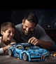 Конструктор машинка техник Bugatti chiron на 1220 деталей в масштабе авто 1:14 Бугатти синий на пульте управления с мотором и аккумулятором - изображение 5