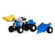Екскаватор на педалі і причепом Rolly Toys Rolly Kid New Holland Agriculture (023929) - зображення 1
