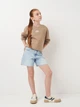 Детский теплый свитшот Nike G Nsw Club Flc Bf Crew Lbr DD7473-247 128-137 см (S) (0195871742934) - изображение 3