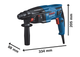Набір Перфоратор мережевий Bosch Professional GBH 220, 720 Вт, 2дж, 4800 уд.хв, валіза (06112A6020) + Акумуляторна безщіткова кутова шліфувальна машина Bosch Professional GWS 180 + 1 акумуляторна батарея 4 Амп.год GBA 18V, зарядний пристрій GAL 18V-40 - зображення 5