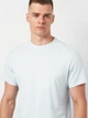 Футболка бавовняна довга чоловіча H&M 0685816_голуб M Блакитна (KAY2000001506738) - зображення 4