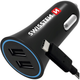 Ładowarka samochodowa Swissten CL 2 x USB-A 12W Quick Charge 2.4 + kabel USB-C 1.2 m Black (20110908) - obraz 2