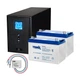 Комплект резервного живлення Kraft PSW2000VA/1600W(LCD)24V UPS + гелева батарея 2540 Вт*г (42-00063-4) - изображение 1