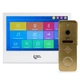 Комплект відеодомофона Light Vision: домофон 10" SINGAPORE (AI) FHD White та відеопанель RIO FHD Gold - изображение 1