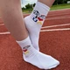 Патриотические носки для женщин 1 пара 36-41 р с принтом "I love UA" хлопковые высокие - изображение 4