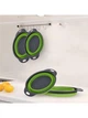 Друшляк силіконовий складаний 2 шт в комплекті (великий + маленький) Collapsible filter baskets, зелений - зображення 3