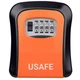 Антивандальный наружный мини сейф для ключей uSafe KS-03, с кодовым замком, настенный, Оранжевый - изображение 2
