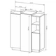 Комод 3D (Cube) 3D/110 Perfect Home Білий/Дуб золотий крафт (Ламінована ДСП) - зображення 5