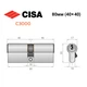 Цилиндр CISA C3000 80 (40*40) никель матовый 3 ключа - изображение 8