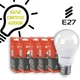 Комплект світлодіодних LED ламп ETRON A60 10W 4200K E27 денне світло (5 шт) - зображення 2