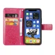 Чохол Clover для Iphone 11 Pro Max книжка з візерунком шкіра PU малиновий Без бренду - зображення 4
