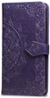 Чохол Vintage для IPhone X книжка з візерунком шкіра PU фіолетовий Без бренду - зображення 3