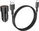 Автомобильное зарядное устройство для Borofone BZ19 Wisdom dual port car charger set (Type-C) Black (6974443387391) - изображение 2