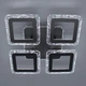 Управляемая светодиодная СМАРТ люстра ESLLSE ROOM ICE 70W 4S 385×385×75мм Черная с подсветкой RGB - изображение 2