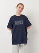 Детская футболка для девочки Nike G Nsw Club Bf Tee Prnt Sw FJ5225-451 128-137 см (S) Синяя (0196968090457) - изображение 1