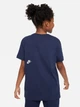Детская футболка для девочки Nike G Nsw Club Bf Tee Prnt Sw FJ5225-451 128-137 см (S) Синяя (0196968090457) - изображение 6
