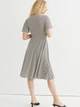Платье миди летнее женское H&M 061062747 S Белый с черным (6666000322067) - изображение 2