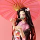 Аниме фигурка Demon Slayer Клинок рассекающий демонов Kamado Nezuko, Незуко с зонтом, 30 см (BDD 0092) - изображение 12
