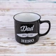 Кухоль для тата Тато, ти мій герой - Dad you're my hero 400 мл 12742 (чорний) 4643980 - зображення 1