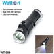 Аккумуляторный ударопрочный фонарик в металлическом корпусе Watton WT-089 светодиодный фонарь 4567404 - изображение 2