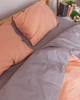 Постельное белье полуторное Dushka Home Вареный хлопок 20508 160х215 см персиковое с серым 4722120 - изображение 4
