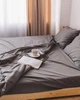 Постільна білизна сімейна Dushka Home Варена бавовна 20471 160х215х2 см темно-сіра 4722083 - зображення 9