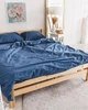 Постельное белье двуспальное Dushka Home Вареный хлопок 20477 180х215 см синяя 4722089 - изображение 8